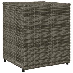 Vidaxl Vrtna omara za shranjevanje siva 55x59x69 cm poli ratan