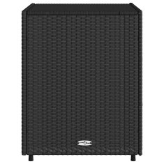 Vidaxl Vrtna omara za shranjevanje črna 55x59x69 cm poli ratan