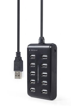 Gembird UHB-U2P10P-01 USB 2.0 napajani 10-portni USB hub