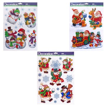 Denis Božične nalepke za steklo 31,5x42 cm