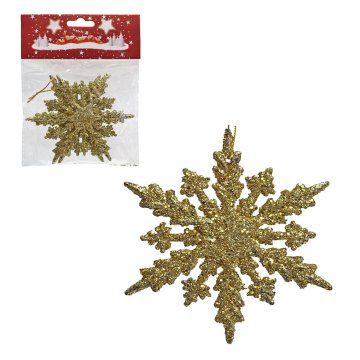 Denis Okrasne snežinke zlate 11 cm 2/1 pakiranje