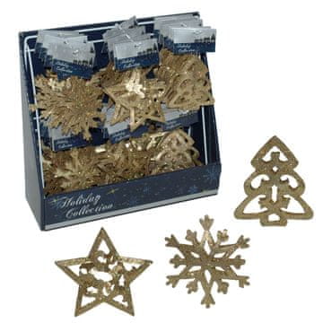 Denis Zlati kovinski okrasek za borovec