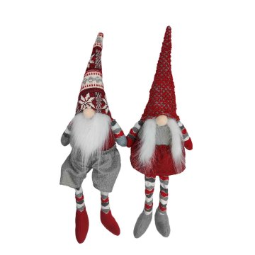 Denis Božični pritlikavi škrat z raztegljivimi nogami, 70 cm, raznobarvni