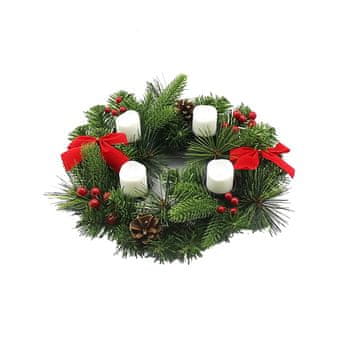 Denis Adventni venec 30 cm s svečami LED