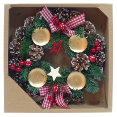 Denis Adventni venec 31 cm naravni šah