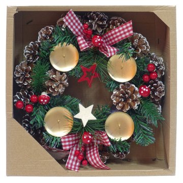 Denis Adventni venec 31 cm naravni šah