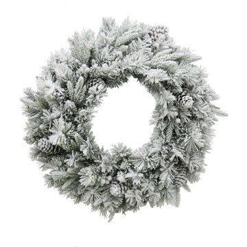 Denis Božični venec za vrata, sneg, 30 cm