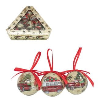 Denis Božične kroglice, 4,5 cm, 10 kosov/paket, kremno bele