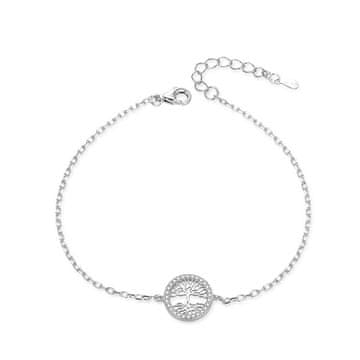 Srebrna zapestnica Drevo življenja AGB766/21