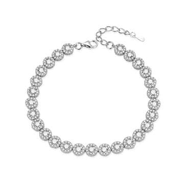 Elegantna srebrna zapestnica s cirkoni AGB769/21