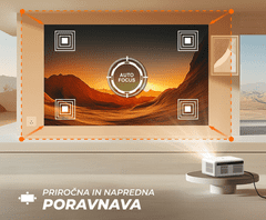 Byintek Love U14 prenosni LED projektor, Android, WIFI, BT, 1250 ANSI lumnov, AUTO fokus + daljinec
