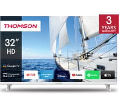 Thomson 32HG2S14 HD LED televizor, 81cm (32"), Google TV, pametni daljinec, bel (Pure White)