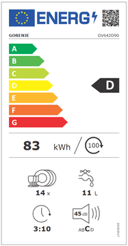 Gorenje GV642D90 pomivalni stroj (20011935)