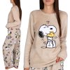 Snoopy Snoopy POLARNE, dvodelne ženske pižame, TOPLE pižame z dolgimi rokavi S