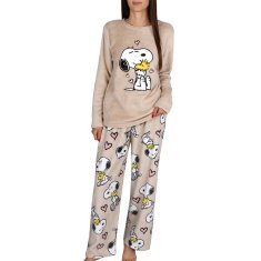 Snoopy Snoopy POLARNE, dvodelne ženske pižame, TOPLE pižame z dolgimi rokavi S