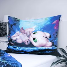 DreamWorks Kako izuriti svojega zmaja Dvostranska bombažna otroška posteljnina z zadrgo, 140x200+70x90 cm OEKO-TEX