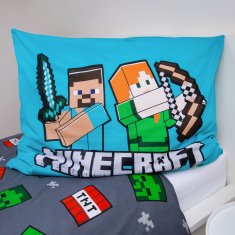 sarcia.eu Minecraft Fantovska, DVOJNI, otroška posteljnina z zadrgo, 100% BOMBAŽ 140x200cm+70x90 cm OEKO-TEX