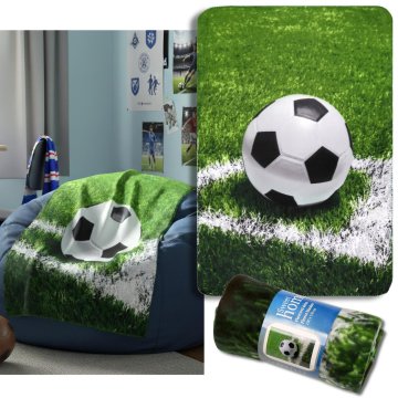 sarcia.eu Nogometna MEHKA FLIS odeja za igralce, pregrinjalo za otroke 100x150 cm, OEKO-TEX