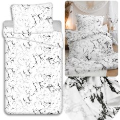 sarcia.eu Komplet posteljnine iz marmorirane TOPLO mikrovlaken flanele z zadrgo, POLAR 140x200cm+70x90 cm