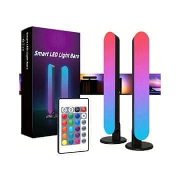 EVEON Smart Bars RGB namizna svetilka 2ks, črna