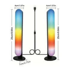 EVEON Smart Bars RGB namizna svetilka 2ks, črna