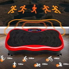 LIVEFY Vibro Fit vibracijska plošča za vadbo, rdeča