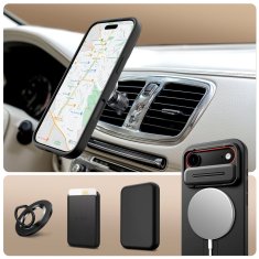 Tech-protect Kevlar Aura MagSafe ovitek za iPhone 17 Air, črna