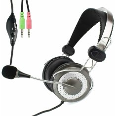 Genius HS-04SU 2.0 srebrne , slušalke z mikrofonom za online komunikacijo