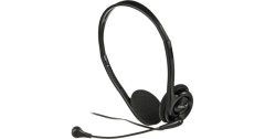 Genius HS-200C 2.0 črne, lahke slušalke z mikrofonom za online komunikacijo