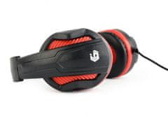 Gembird GHS-03 Gaming Matte črne/rdeče, slušalke z mikrofonom