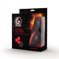 Gembird GHS-03 Gaming Matte črne/rdeče, slušalke z mikrofonom