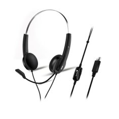 Genius HS-220U (31710020400) črne, lahke slušalke z mikrofonom za online komunikacijo