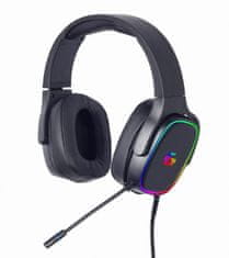 Gembird GHS-SANPO-S300 USB 7.1 Gaming RGB črne, slušalke z mikrofonom
