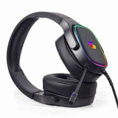 Gembird GHS-SANPO-S300 USB 7.1 Gaming RGB črne, slušalke z mikrofonom