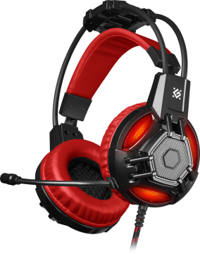 Defender Lester (64541) Gaming regulacija glasnosti črne/rdeče, naglavne slušalke z mikrofonom