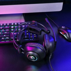 Marvo HG9056 7.1 RGB USB črne gaming naglavne slušalke z mikrofonom