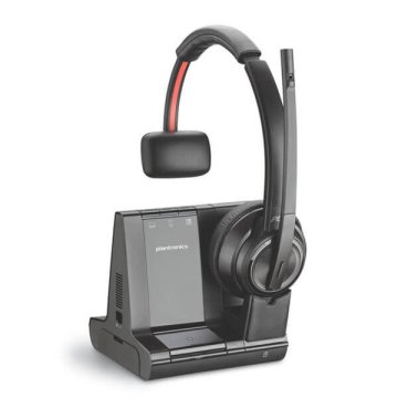 Poly Mono brezžične slušalke Plantronics Savi 8210-M UC USB-A DECT črne (207322-02) s stojalom