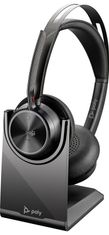 Poly Brezžične Bluetooth slušalke Plantronics Voyager Focus 2-M Teams s stojalom za polnjenje ANC, črne 214433-02M / 77Y90AA