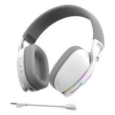 Marvo Pulz 70W HG9086W brezžične gaming RGB slušalke (bele) + kabel 3 načini priklopa
