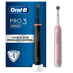 Oral-B Pro 3 3900 Duo Črna in Roza, električna zobna ščetka