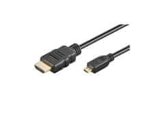 PremiumCord Kabel 4K HDMI A - HDMI micro D, 5 m