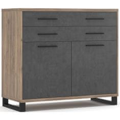 nabbi Dvovratna komoda s predali Ovida 120 2D2DRWS - craft tobaco / matera