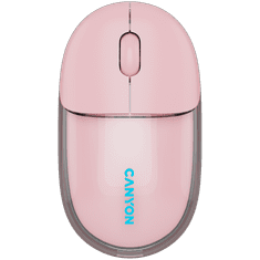 Canyon OnClick 24 brezžična miška, 1200 DPI, transparentna roza (CNS-CMSW24P)