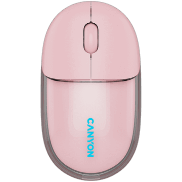 Canyon OnClick 24 brezžična miška, 1200 DPI, transparentna roza (CNS-CMSW24P)