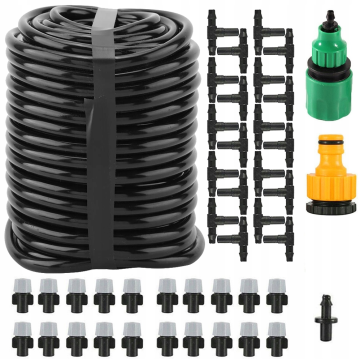 Korbi Vodna zavesa – meglični razpršilnik 30 m | Vrtna klima & komplet za namakanje