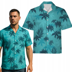 Korbi Moška srajca Vice City – havajsko oblačilo GTA Tommy Vercetti, modra, S