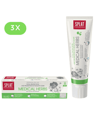 Splat MEDICAL HERBS Zobna Pasta z Zelišči in Fluoridom – 3×100 ml (Nega Dlesni) 