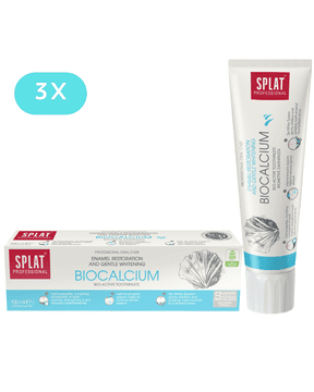 Splat BIOCALCIUM Zobna Pasta 3×100 ml - S Hidroksiapatitom. Brez Fluorida.