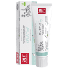 Splat SENSITIVE zobna pasta 3×100 ml – za občutljive zobe, obnovo sklenine, kalcijev hidroksiapatit, brez fluorida
