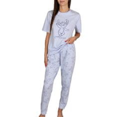 Disney DISNEY Stitch Bombažna, dvodelna ženska pižama, pižama s kratkimi rokavi L
